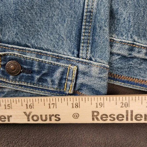 Levis Relaxed Fit Denim Trucker‎ Jacket Mens Small Light Wash Blue Jean - Picture 13 of 16